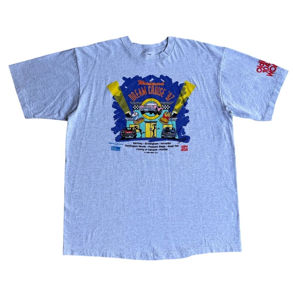 Vintage 90s Woodward Dream Cruise 1997 Car Show Graphic Tee Size XL